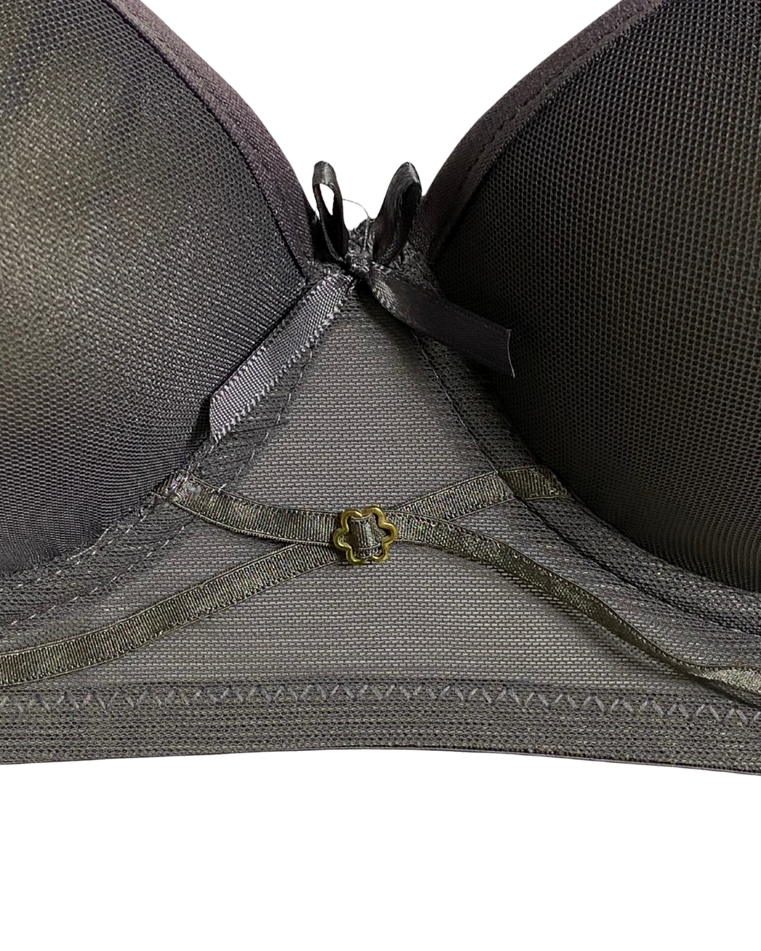 GL-ST-109 Grace Fit Mesh Foam Bra & Panty Set – Charcoal Allure