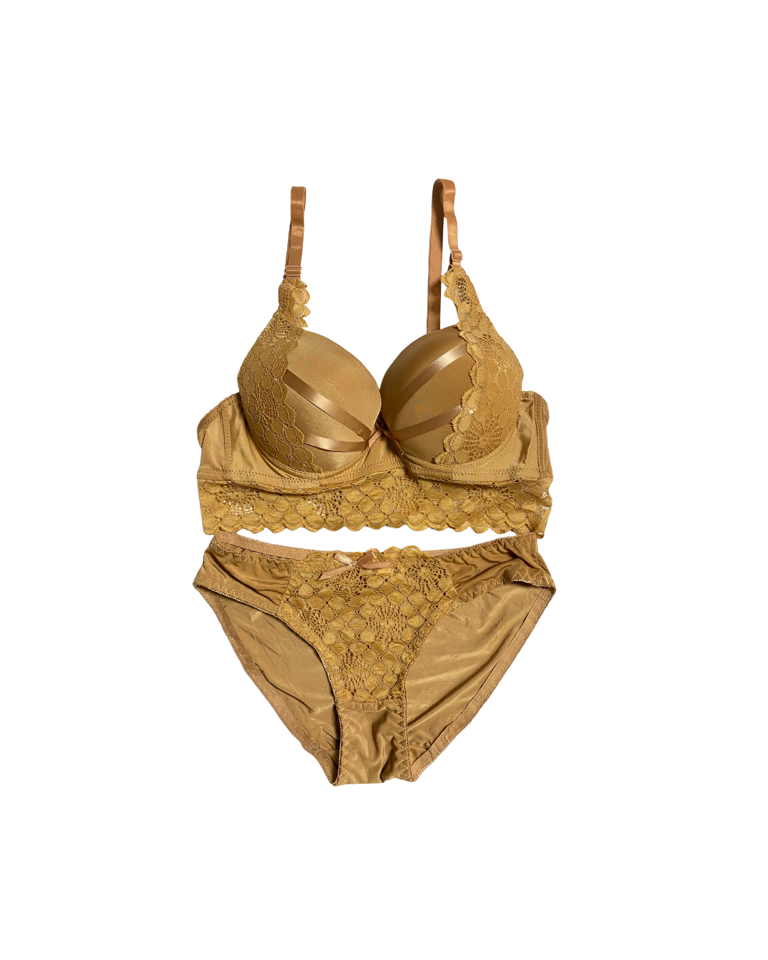 GL-ST-108 Grace Fit Lace Foam Bra & Panty Set – Golden Charm