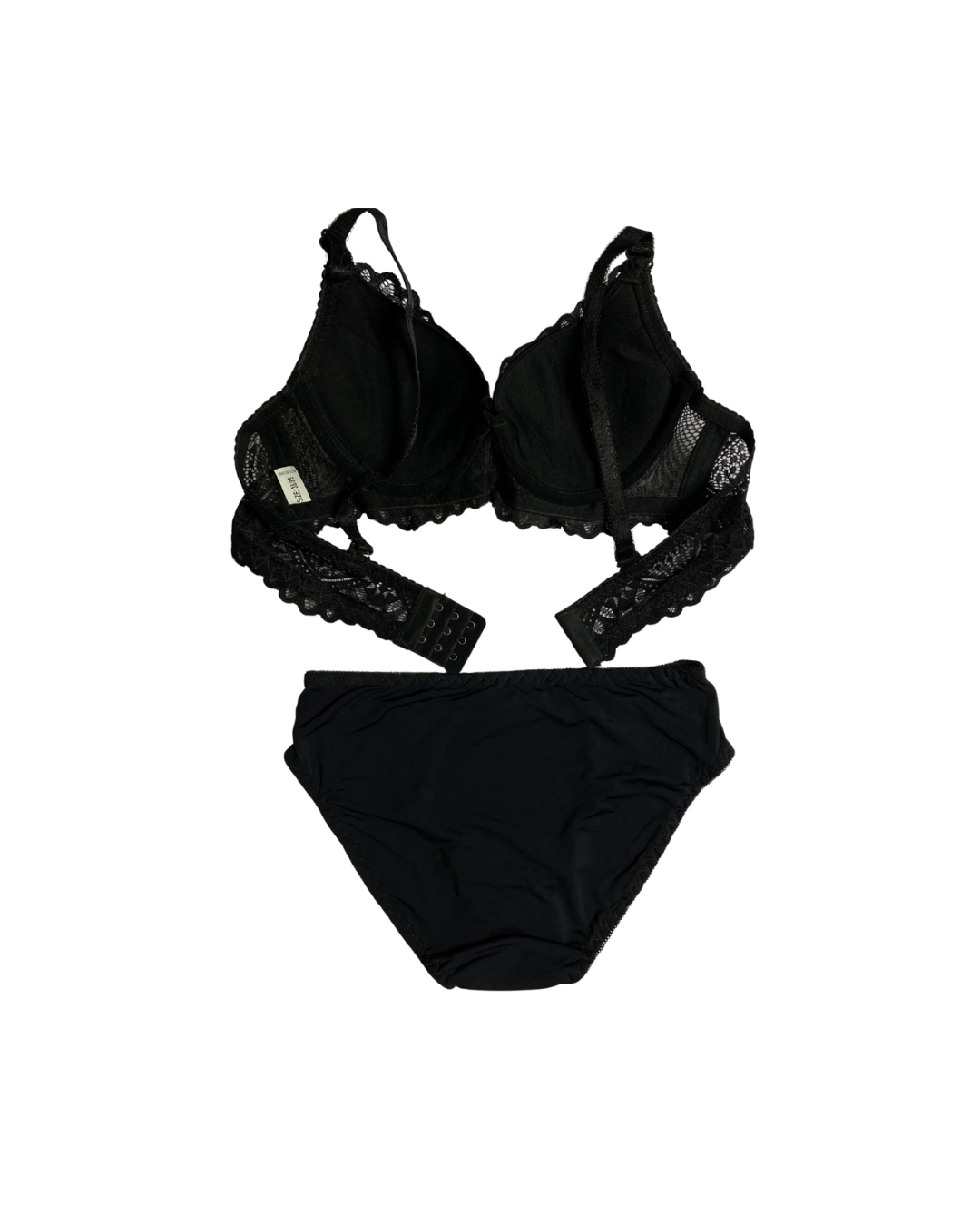 GL-ST-102 Grace Fit Lace Foam Bra & Panty Set – Black Elegance