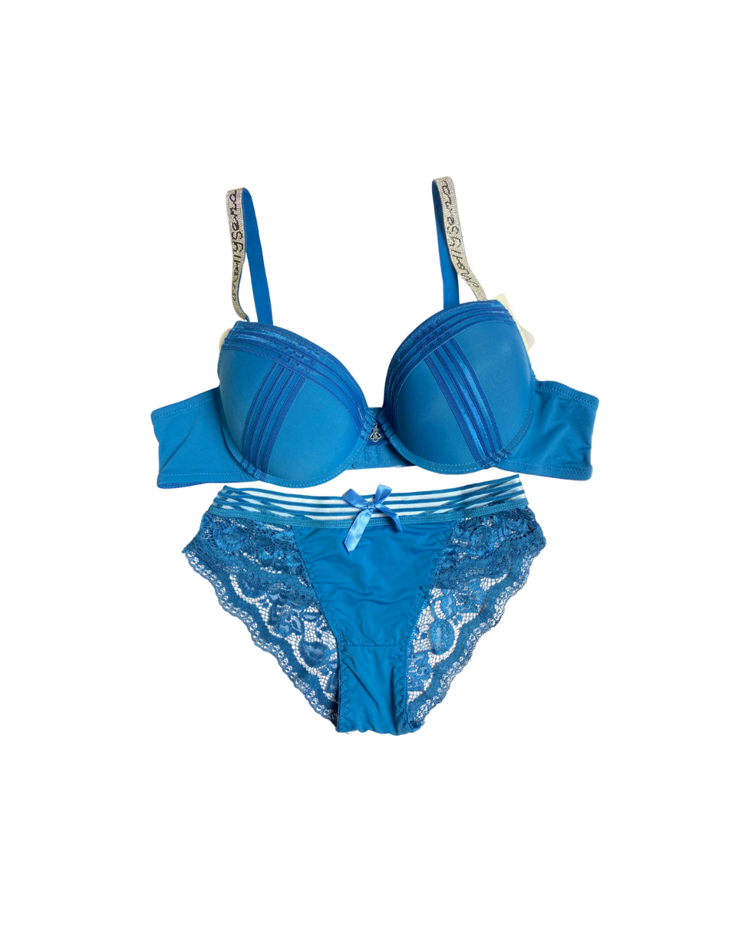 GL-ST-103 Grace Fit Lace Foam Bra & Panty Set – Ocean Blue Charm