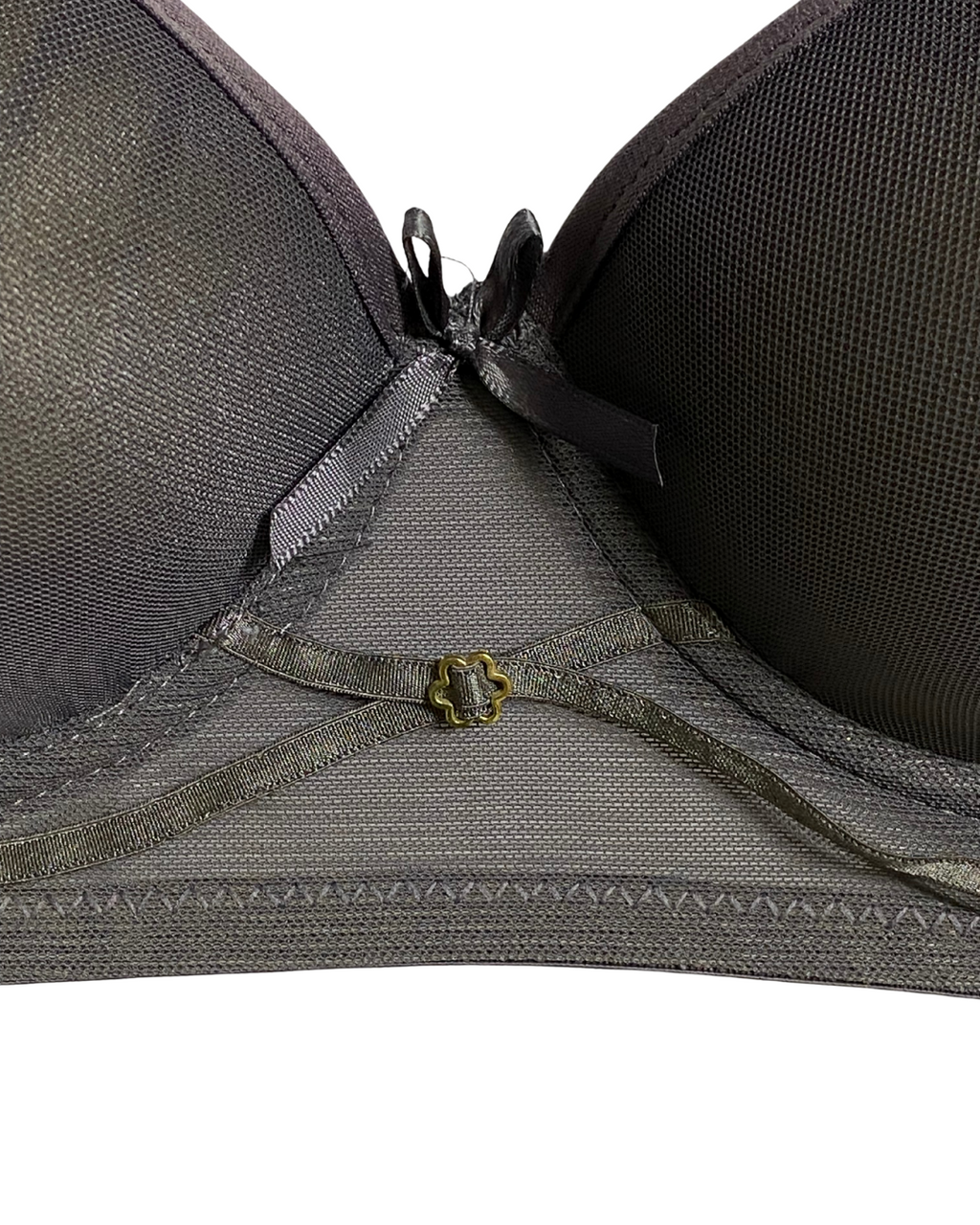 GL-ST-109 Grace Fit Mesh Foam Bra & Panty Set – Charcoal Allure