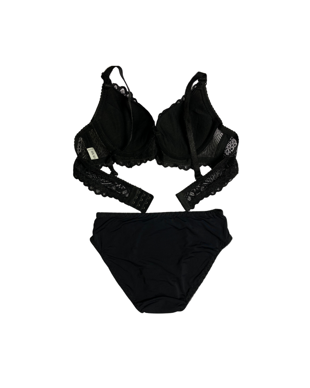 GL-ST-102 Grace Fit Lace Foam Bra & Panty Set – Black Elegance